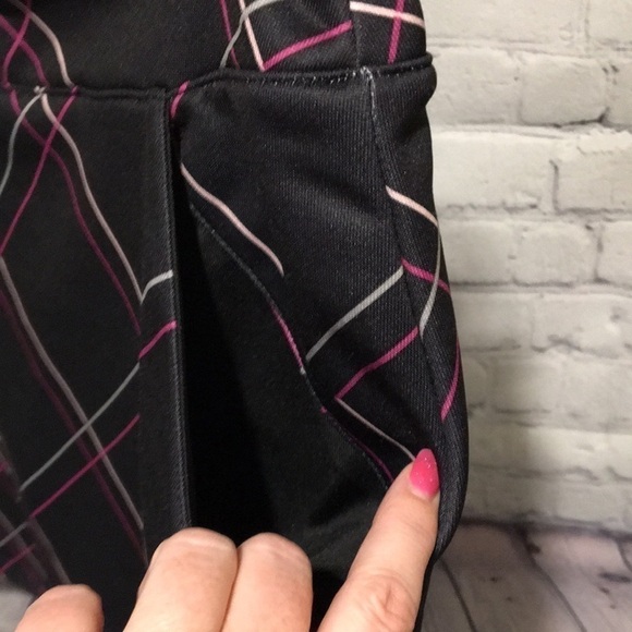 ADIDAS - Women's Skort Black and Pink plaid Size Small - Picture 3 of 7